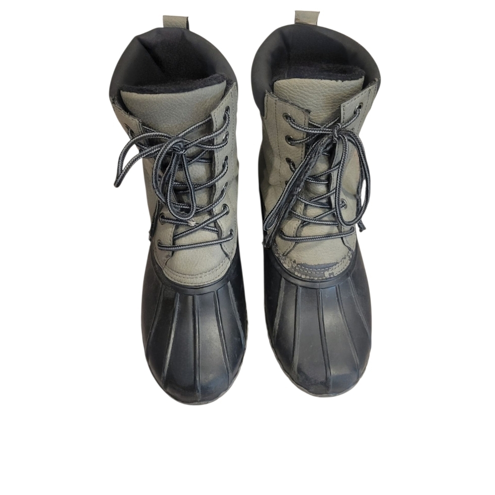 Adam Black and Green Faux Fur Boots